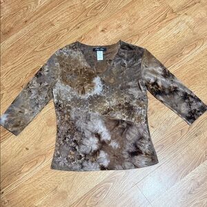 American Vintage Brown Tie-Dye Blouse